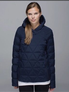lululemon athletica Navy Quilted Hooded Puffer